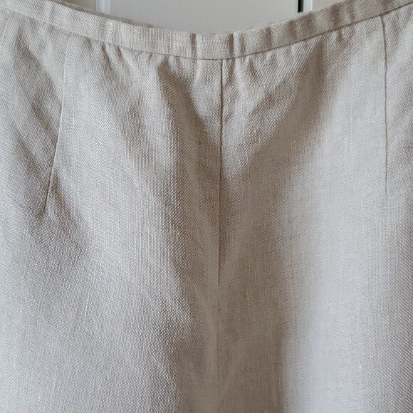 TALBOTS IRISH LINEN PANTS STRAIGHT LEG HIGH RISE SIZE 6 TAN NATURAL NEUTRAL - Picture 8 of 11